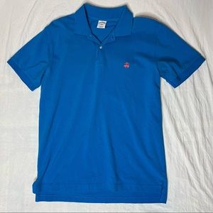 Brooks Brothers 100% Cotton Short-Sleeve Polo Shirt - (L) - Azul Blue